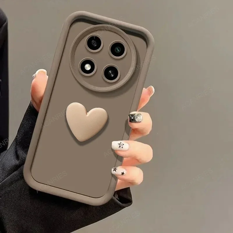 Photography Xiaomi 15 - Cute 3D Love Heart Silicone Case