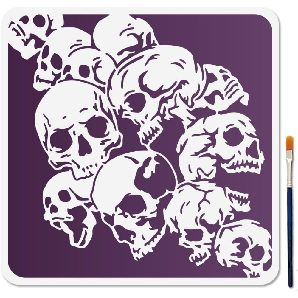Photography Technique - Skull Background Stencil Skull Stack Stencil