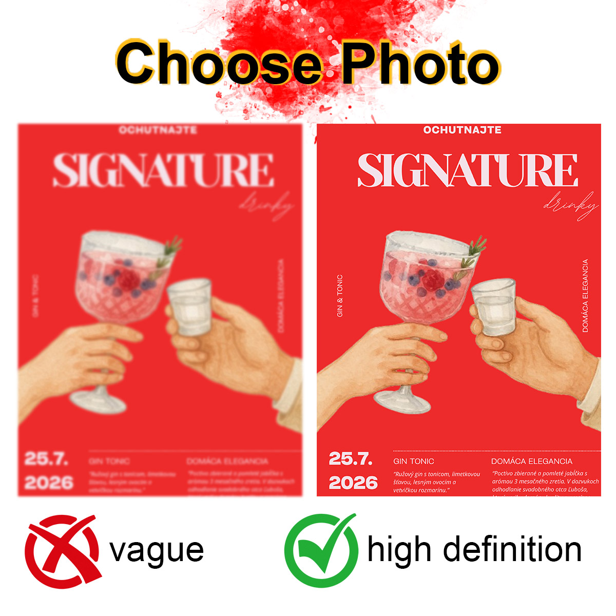Photography Poster - Custom Photo Advertising Poster Personalized Beverage