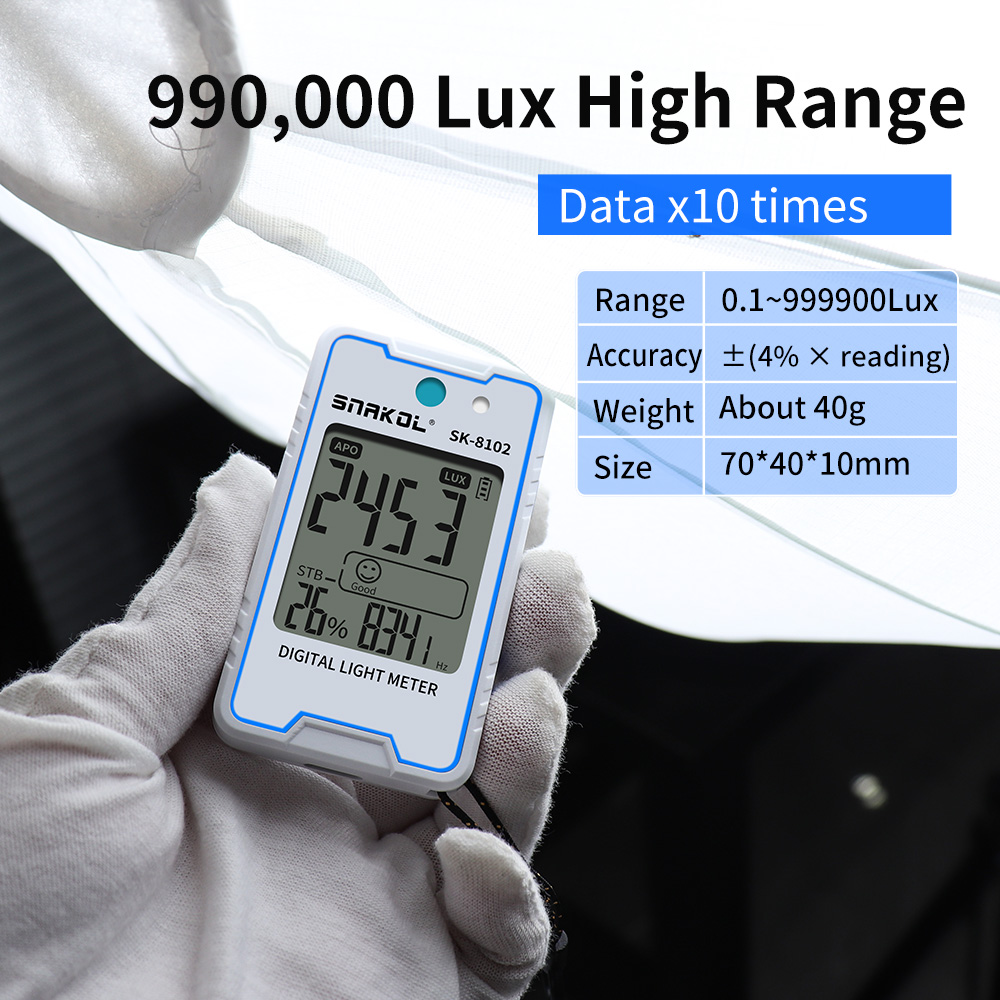 Photography Ratio - Snakol Mini Lux Meter Digital Illuminometer