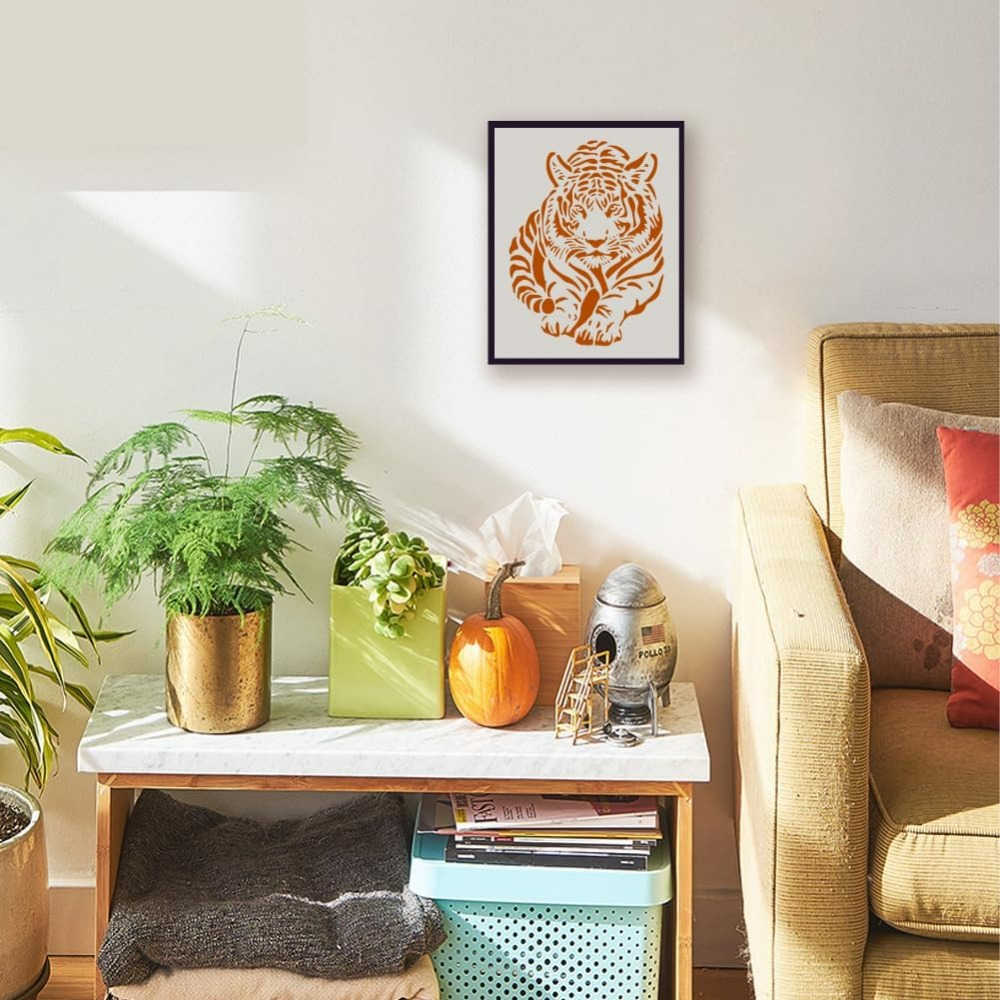 Tiger Stencil with Paint Brush - đánh giá và giá Photography Technique
