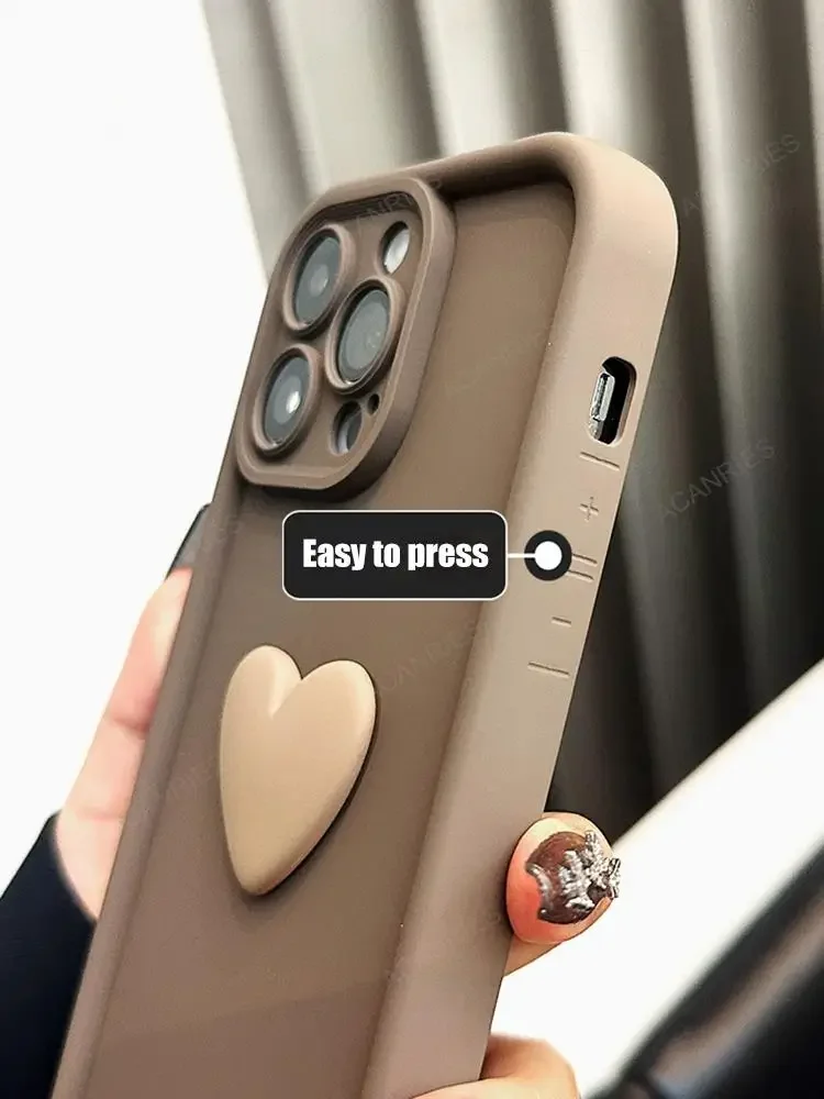 Cute 3D Love Heart Silicone Ca - đánh giá và giá Photography Xiaomi 15