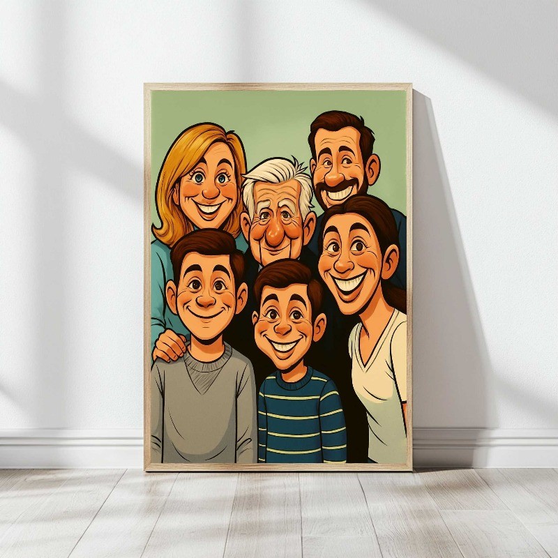 Custom Family Cartoon Poster F - đánh giá và giá Photography Poster