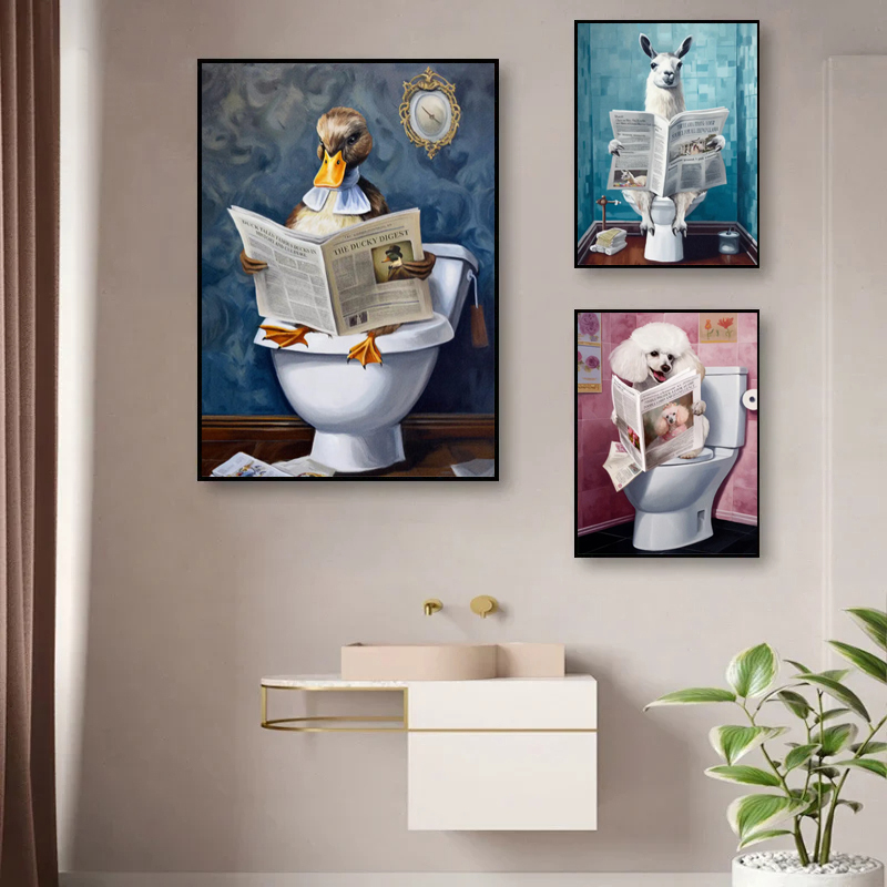 Bathroom Decor Colorful Animal - đánh giá và giá Photography Duck