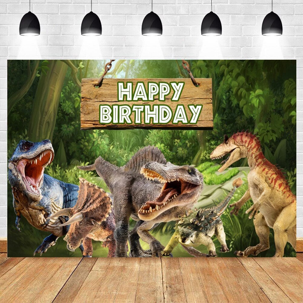 Dinosaur Theme Backdrop 3D Jun - đánh giá và giá Photography Backdrop Muslin