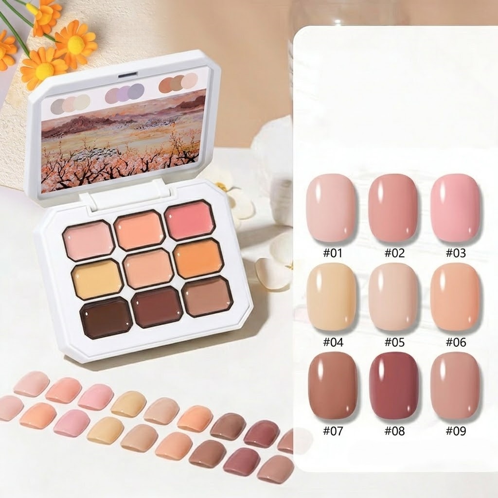 9 Colors Nude Milk Tea Solid C - đánh giá và giá Photography Technique