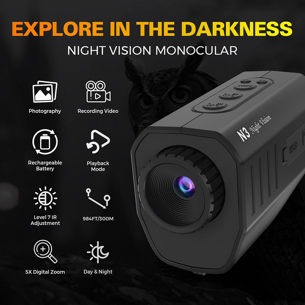 Night Vision Monocular 1080P 3 - đánh giá và giá Photography Ratio