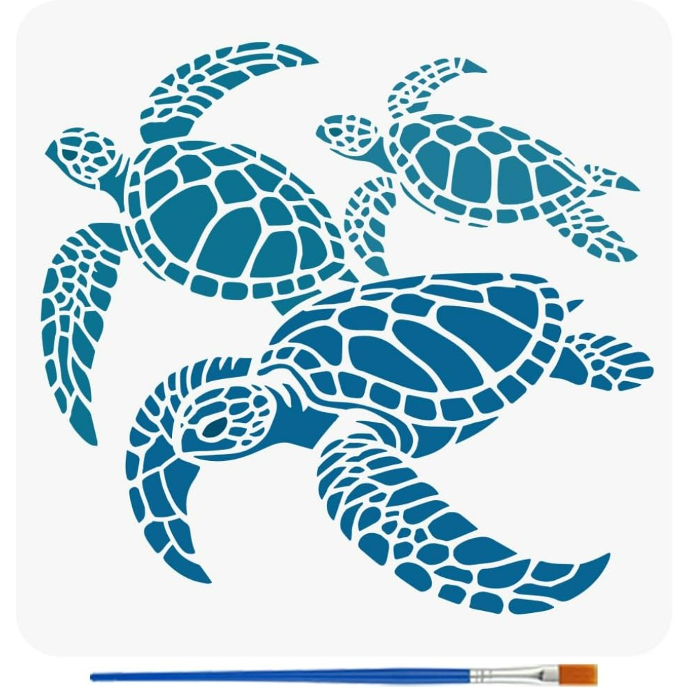 Turtles Stencil for Painting w - đánh giá và giá Photography Technique