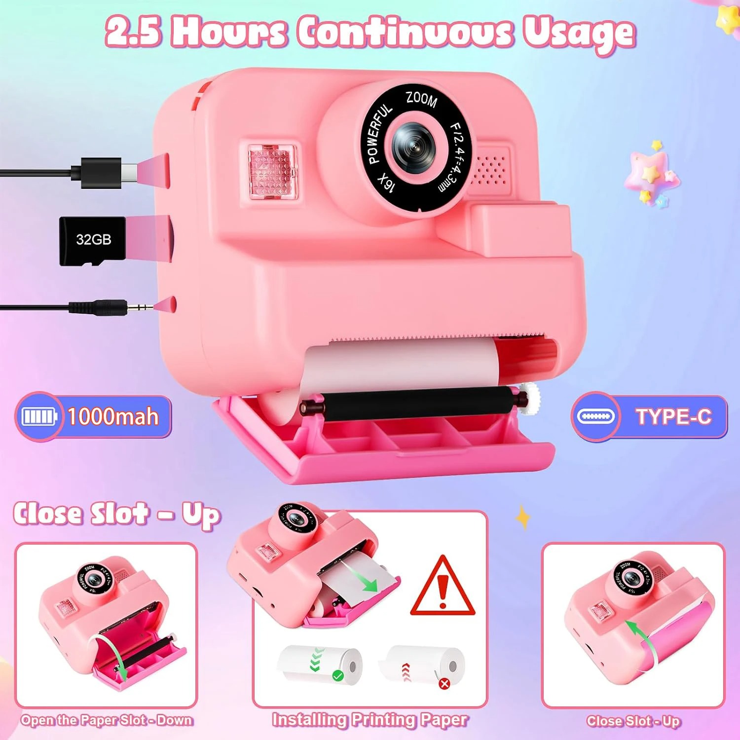 newInstant Print Camera With 3 - đánh giá và giá Photography Close Up