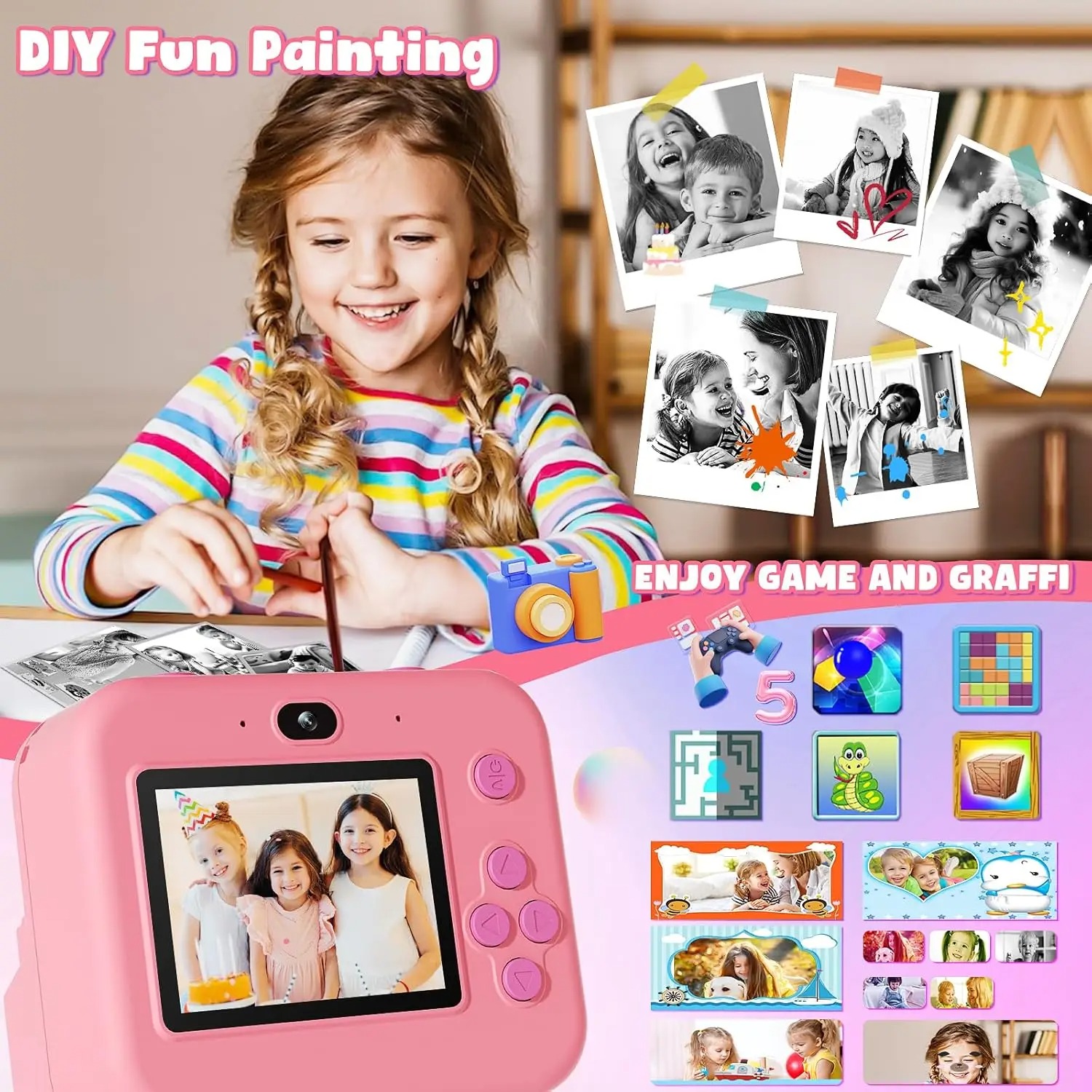 newInstant Print Camera With 3 - đánh giá và giá Photography Close Up