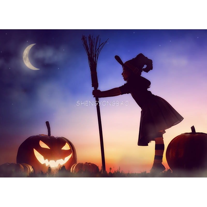 Halloween Backdrop Pumpkin Lan - đánh giá và giá Photography Backdrop Muslin