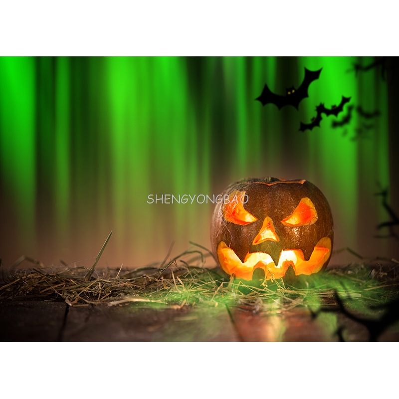 Halloween Backdrop Pumpkin Lan - đánh giá và giá Photography Backdrop Muslin