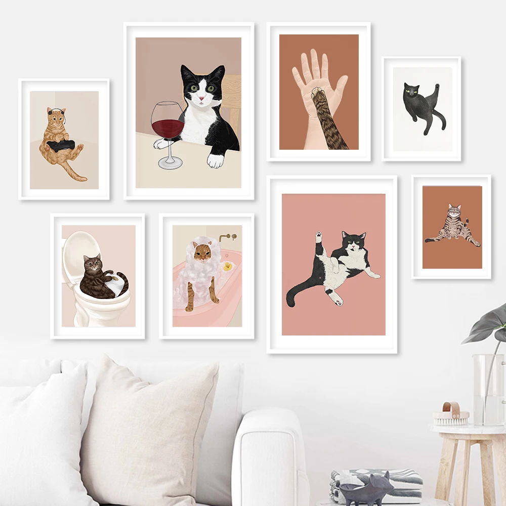 Funny Wine Black Cat Wall Art  - đánh giá và giá Photography Duck