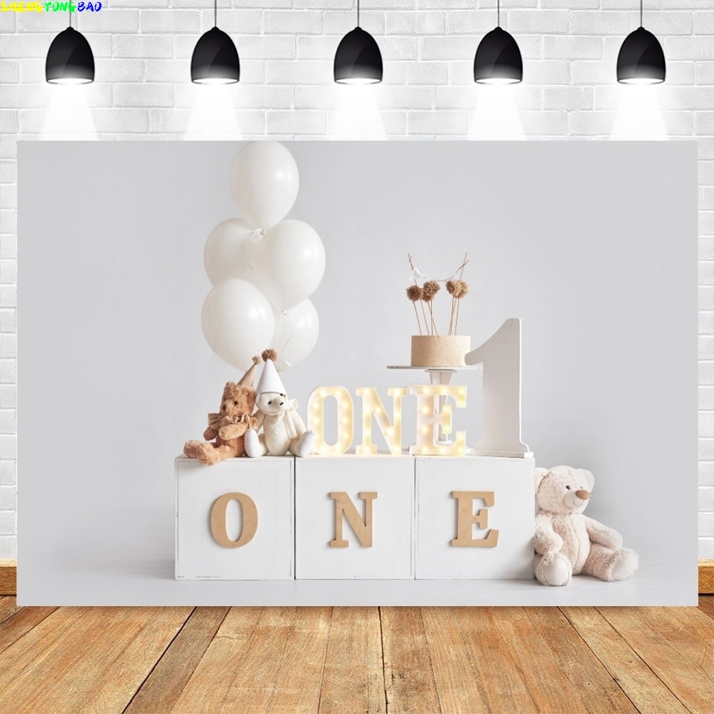 Pink Gold Balloon Girl First B - đánh giá và giá Photography Backdrop Muslin